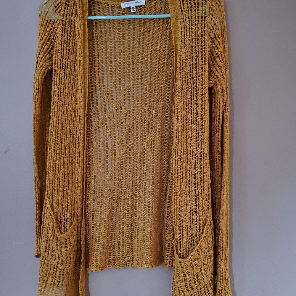 Yellow cardigan